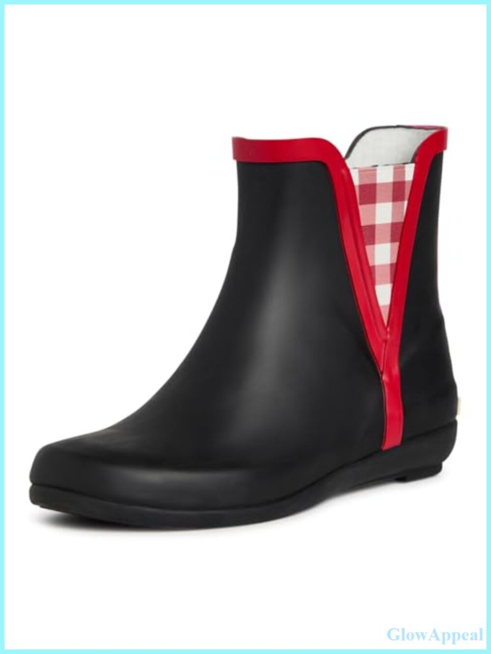 Waterproof Rubber Ankle Rain Boots Flat Heel Chelsea Cut